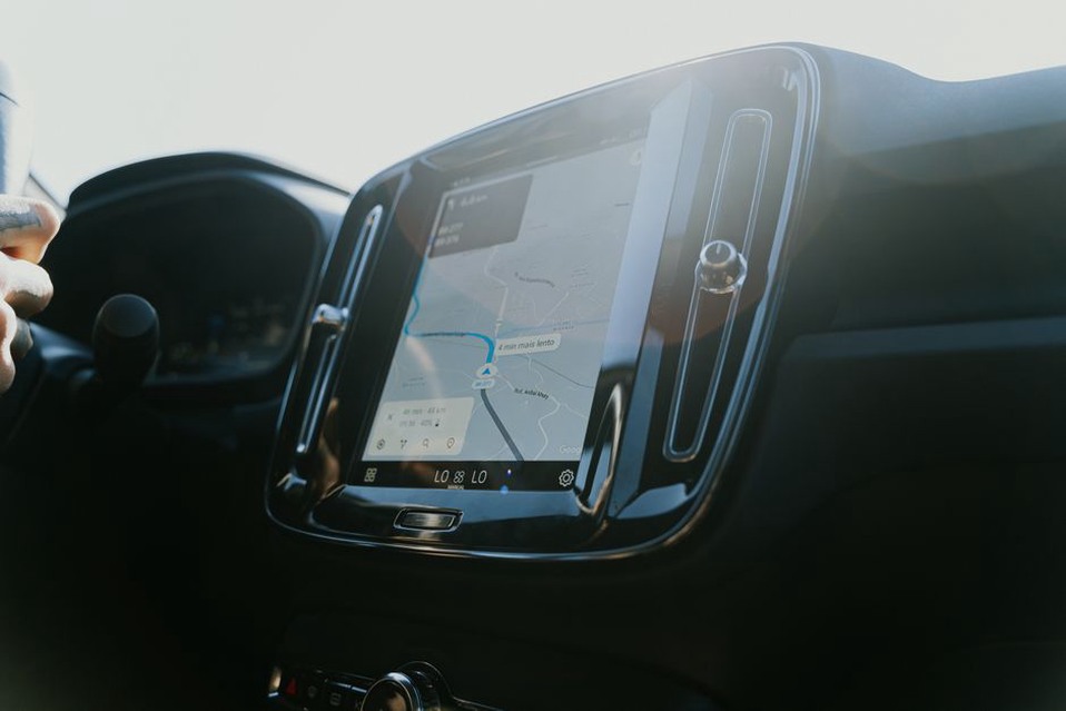 Menu des lieux enregistrés sur un GPS automobile