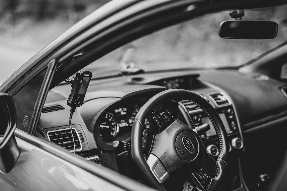 Écran du navigateur consulté depuis le siège conducteur